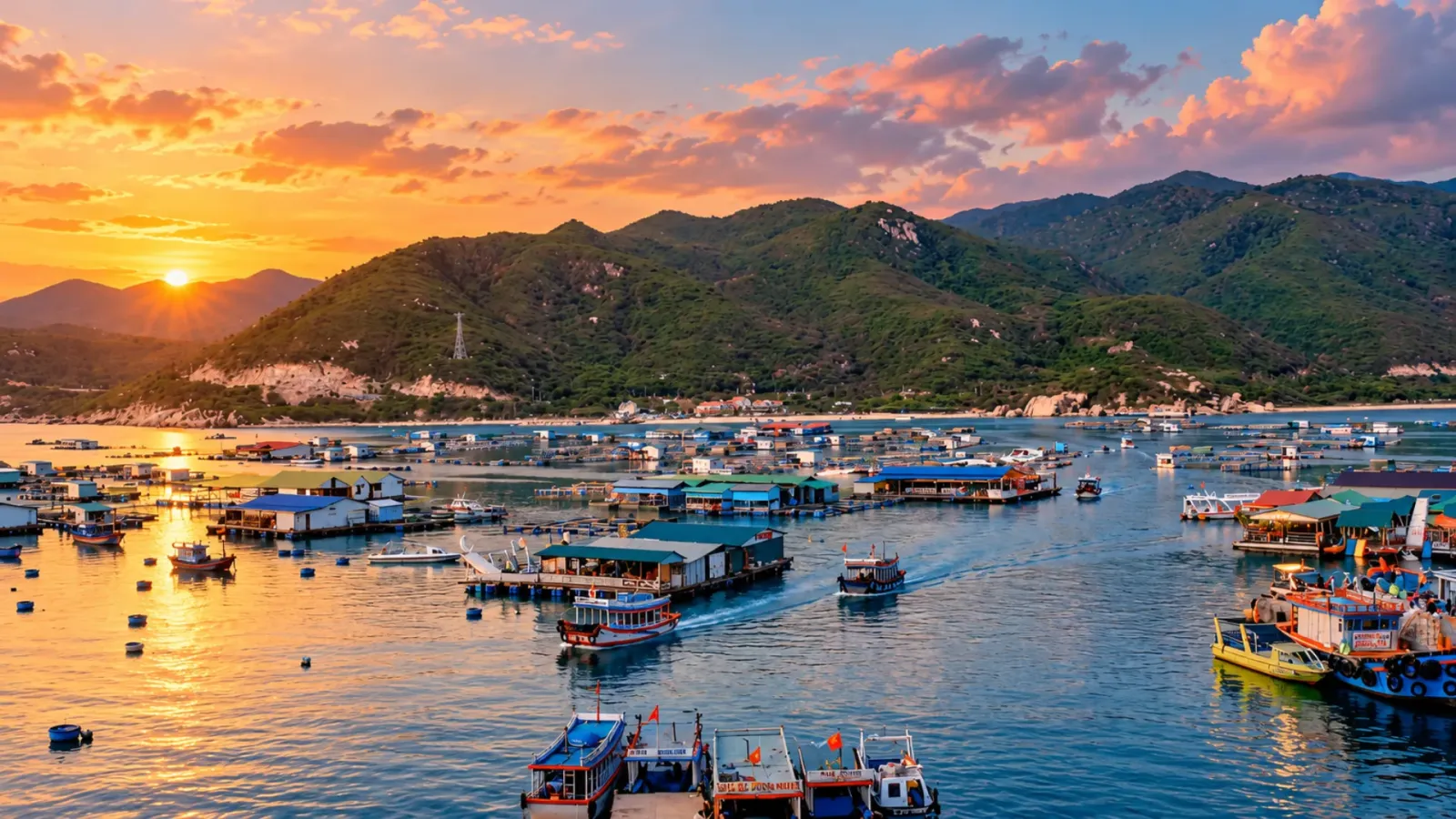 Khung cảnh ngư dân làng chài ở đảo Bình Hưng