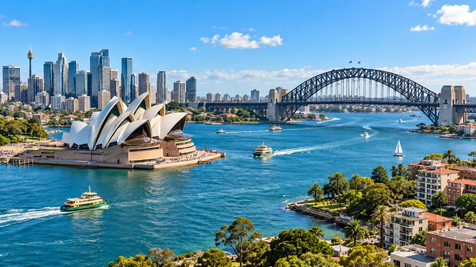 Khung cảnh thành phố Sydney với những địa danh du lịch nổi bật tại Úc