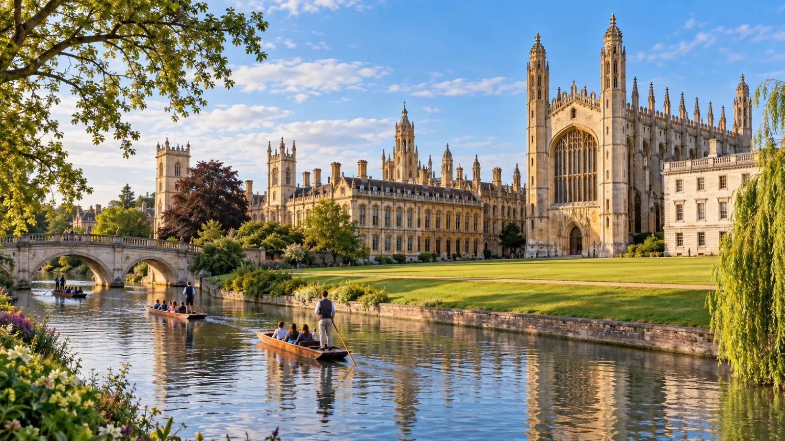 Kiến trúc cổ của các trường đại học tại thành phố Cambridge nước Anh