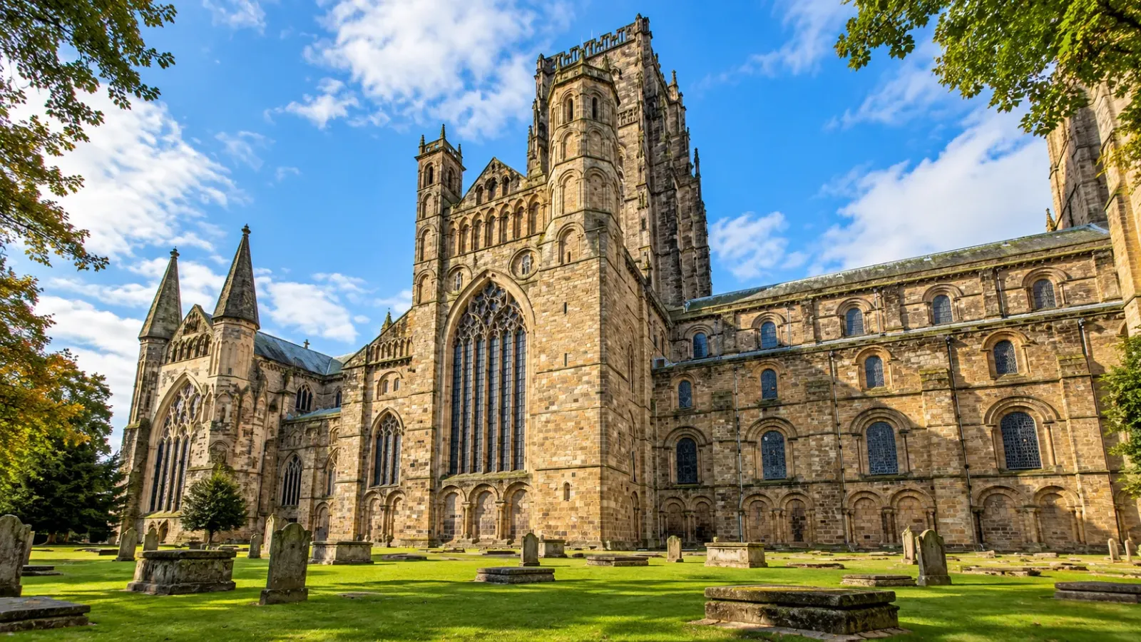 Kiến trúc nhà thờ Durham Cathedral tại thành phố Durham miền đông bắc nước Anh