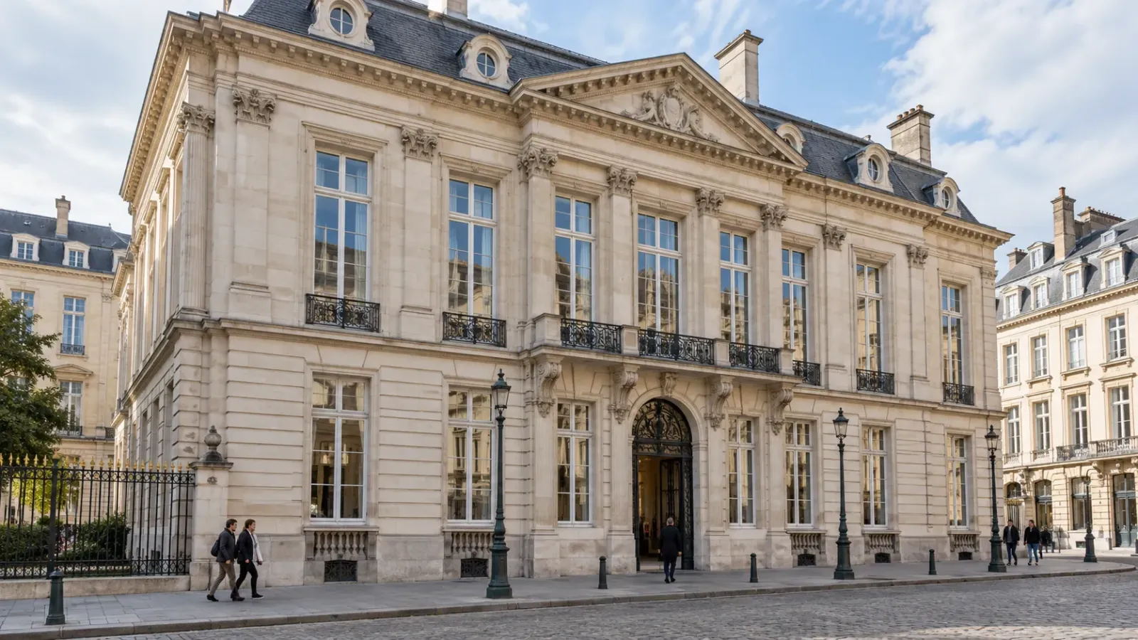 Mặt ngoài bảo tàng Magritte Museum tại khu Place Royale ở Brussels