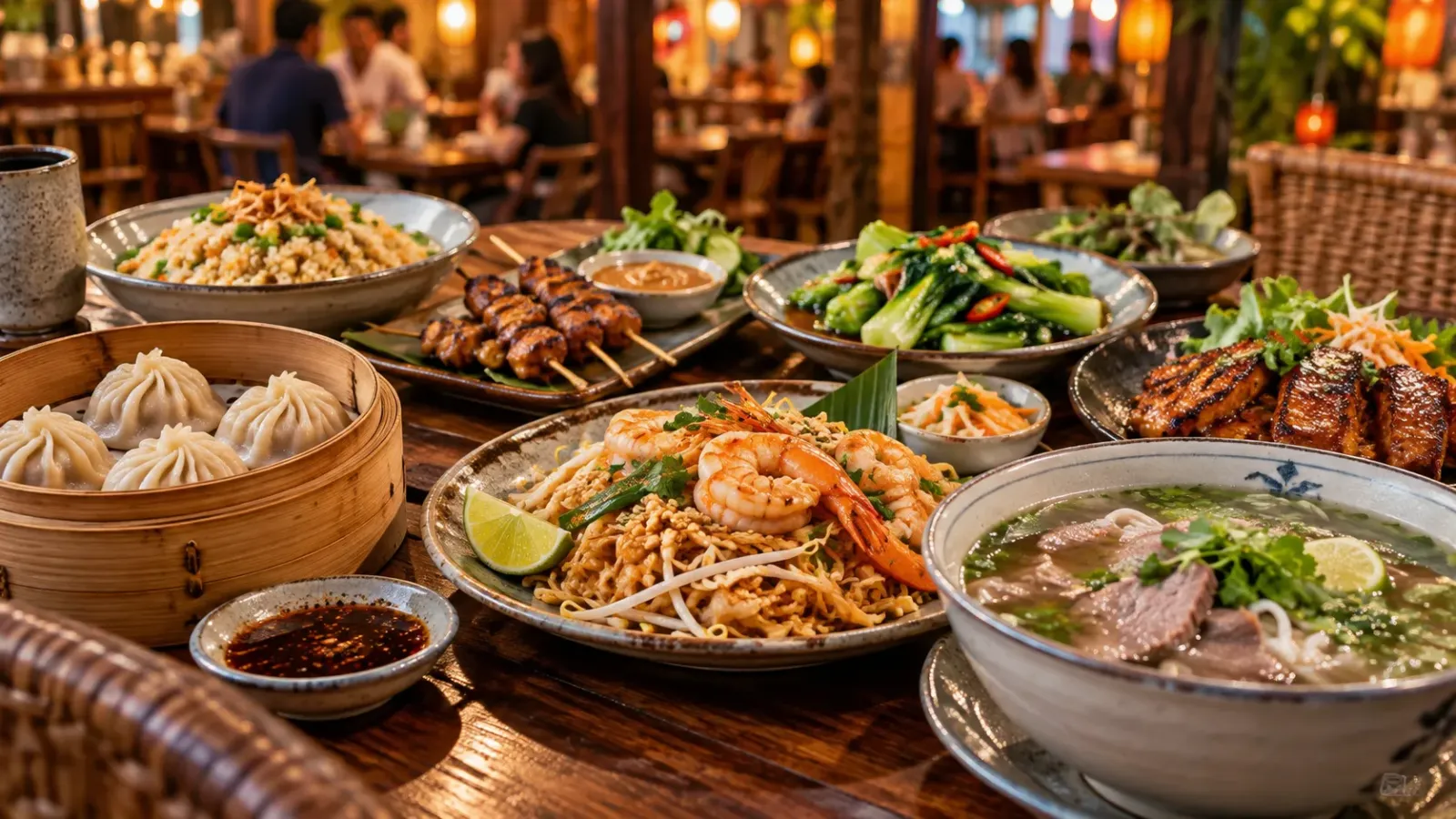 Món ăn địa phương được phục vụ trong hành trình khám phá ẩm thực châu Á