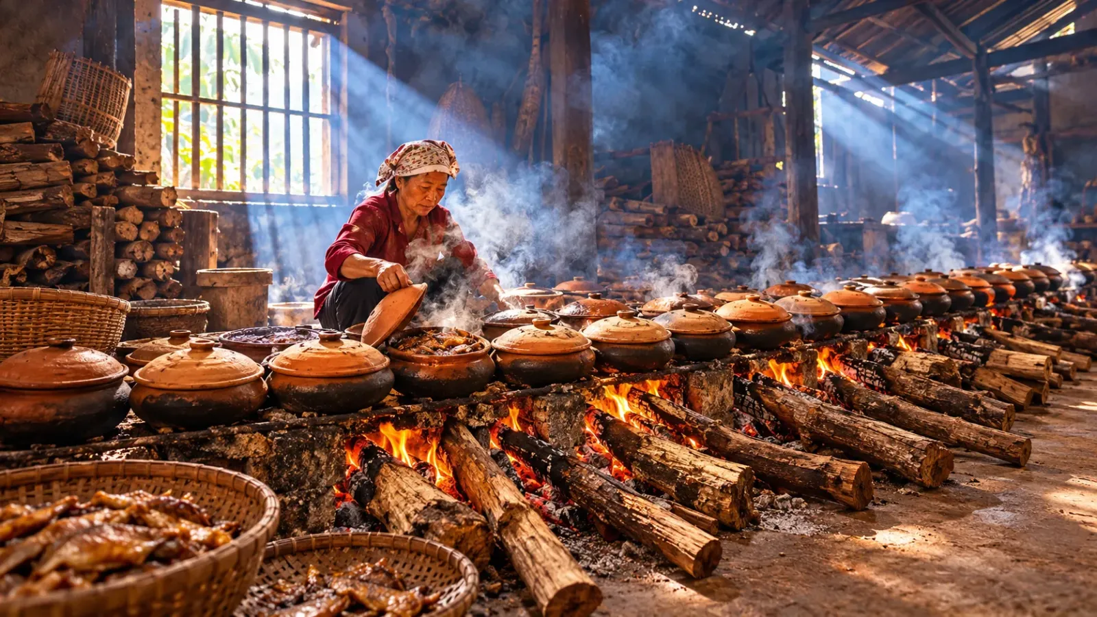 Nghề kho cá làng Nhân Hậu, thường được gọi là cá kho làng Vũ Đại, nổi bật với phương pháp chế biến bằng niêu truyền thống.