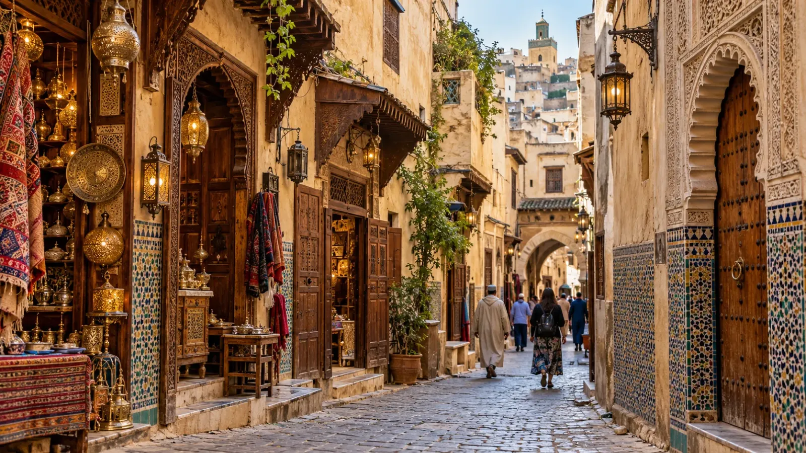 Những con phố và kiến trúc truyền thống trong Medina Fez tại Maroc