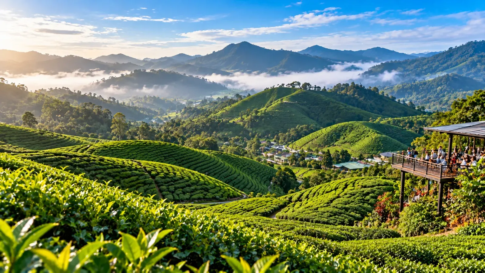 Những đồi chè xanh trên cao nguyên Cameron Highlands Malaysia
