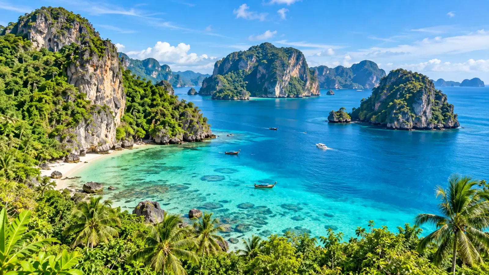 Quần đảo Koh Phi Phi trên vùng biển Andaman của Thái Lan