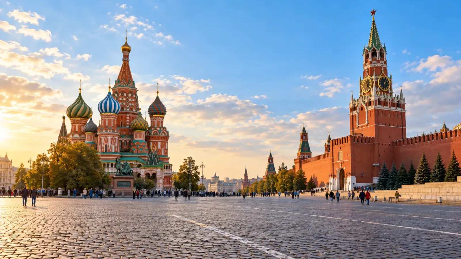 Quảng trường Đỏ và các công trình kiến trúc nổi bật tại Moscow Nga.