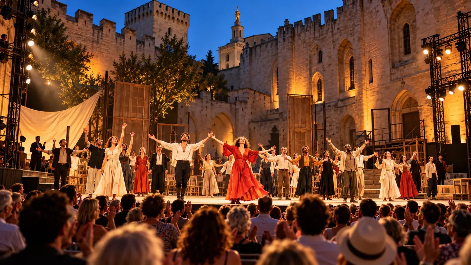 Sân khấu biểu diễn nghệ thuật trong khuôn khổ Festival d'Avignon tại Pháp