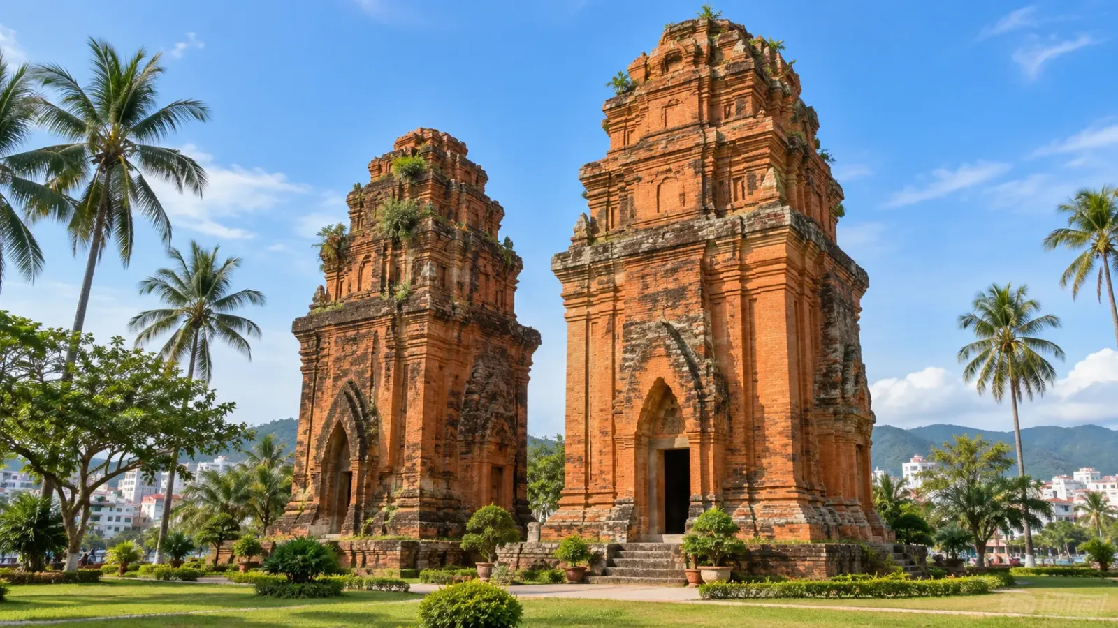 Tháp Đôi Chăm Pa tại khu vực Quy Nhơn