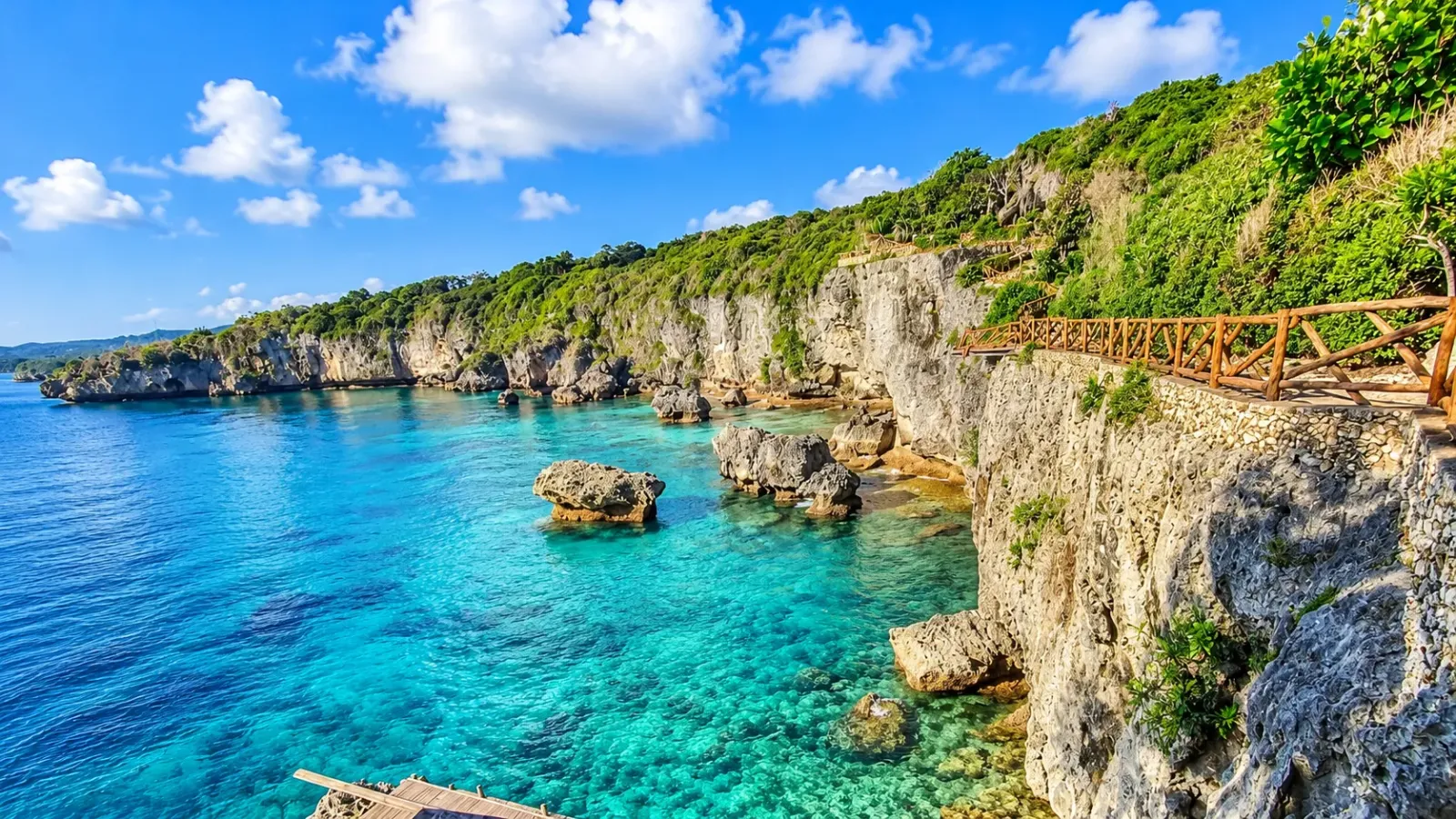 Vách đá Apparalang hướng ra vùng biển xanh tại Bulukumba Nam Sulawesi Indonesia