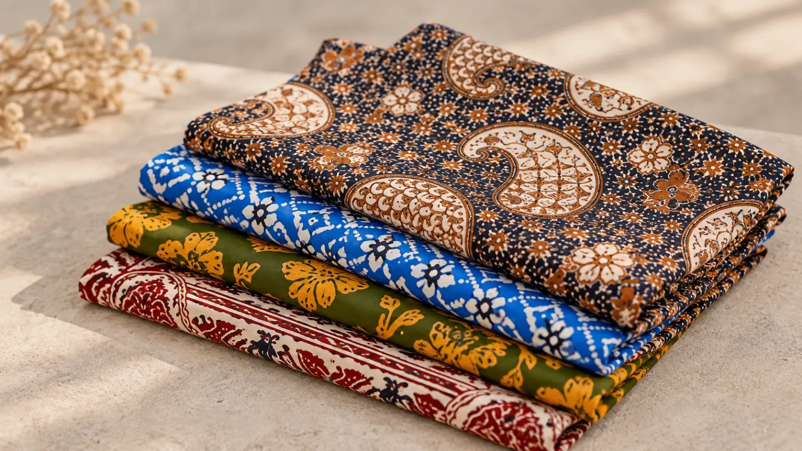 Vải Batik truyền thống của Indonesia với các họa tiết trang trí đặc trưng