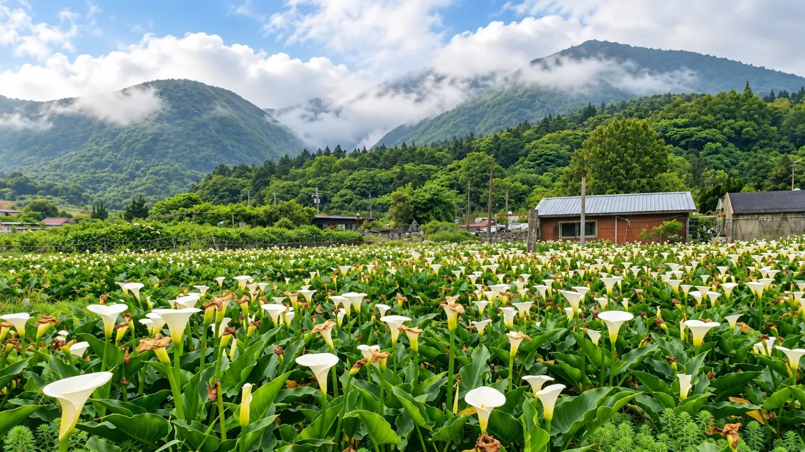 Hoa Calla Lily nở tại khu vực Zhuzihu thuộc Dương Minh Sơn Đài Loan