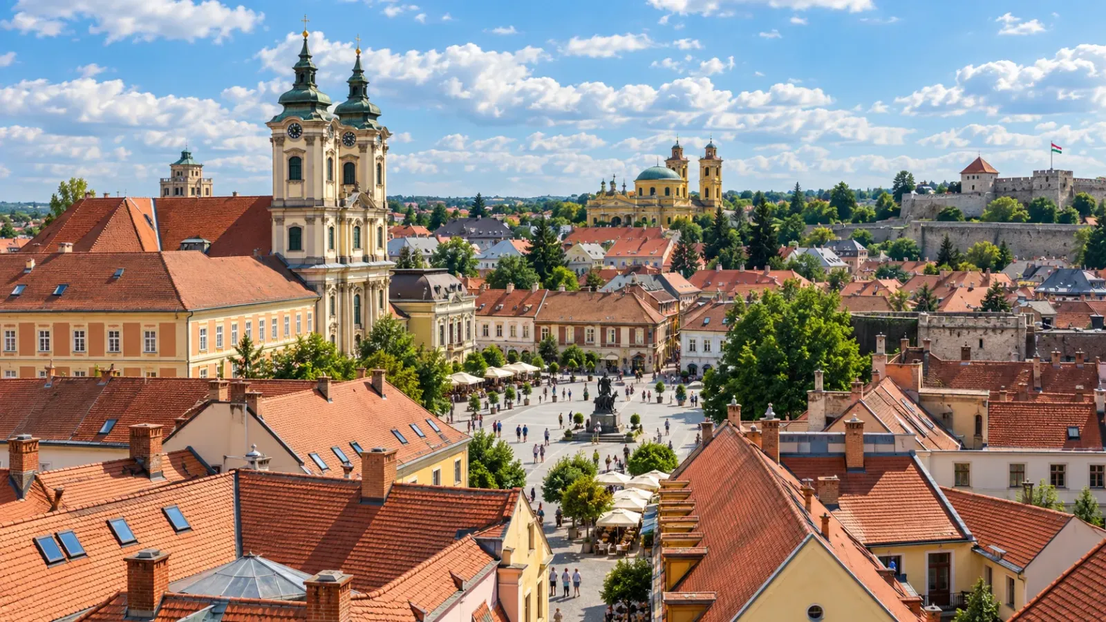 Lâu đài Eger và khu phố lịch sử tại thành phố Eger Hungary