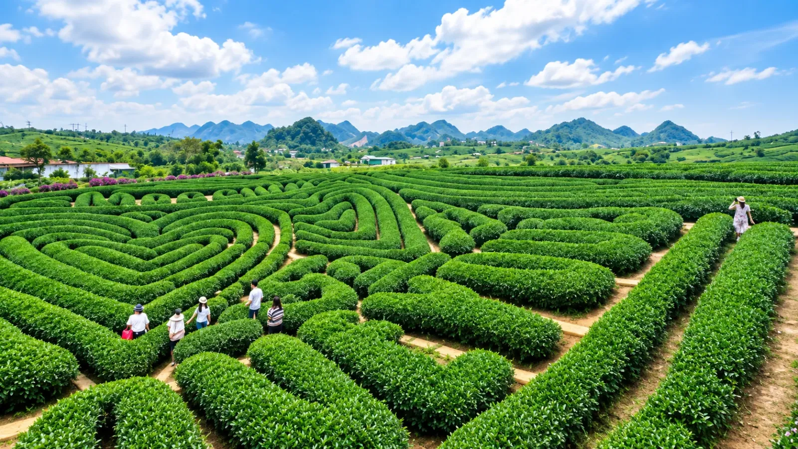 Đồi chè xanh trên cao nguyên Mộc Châu trong hành trình Tây Bắc
