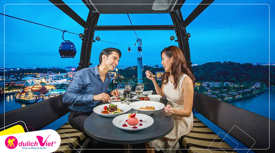 Free and Easy - Vé ăn tối trên cáp treo - Khoang Singapore Flavours