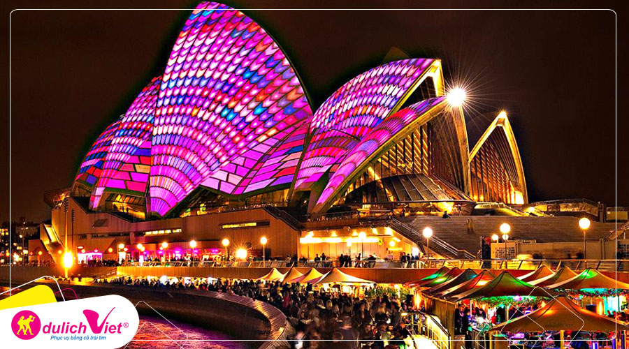 Du lịch Úc - Sydney - Melbourne - Lễ hội ánh sáng Vivid Sydney mùa Thu 2020 từ Sài Gòn