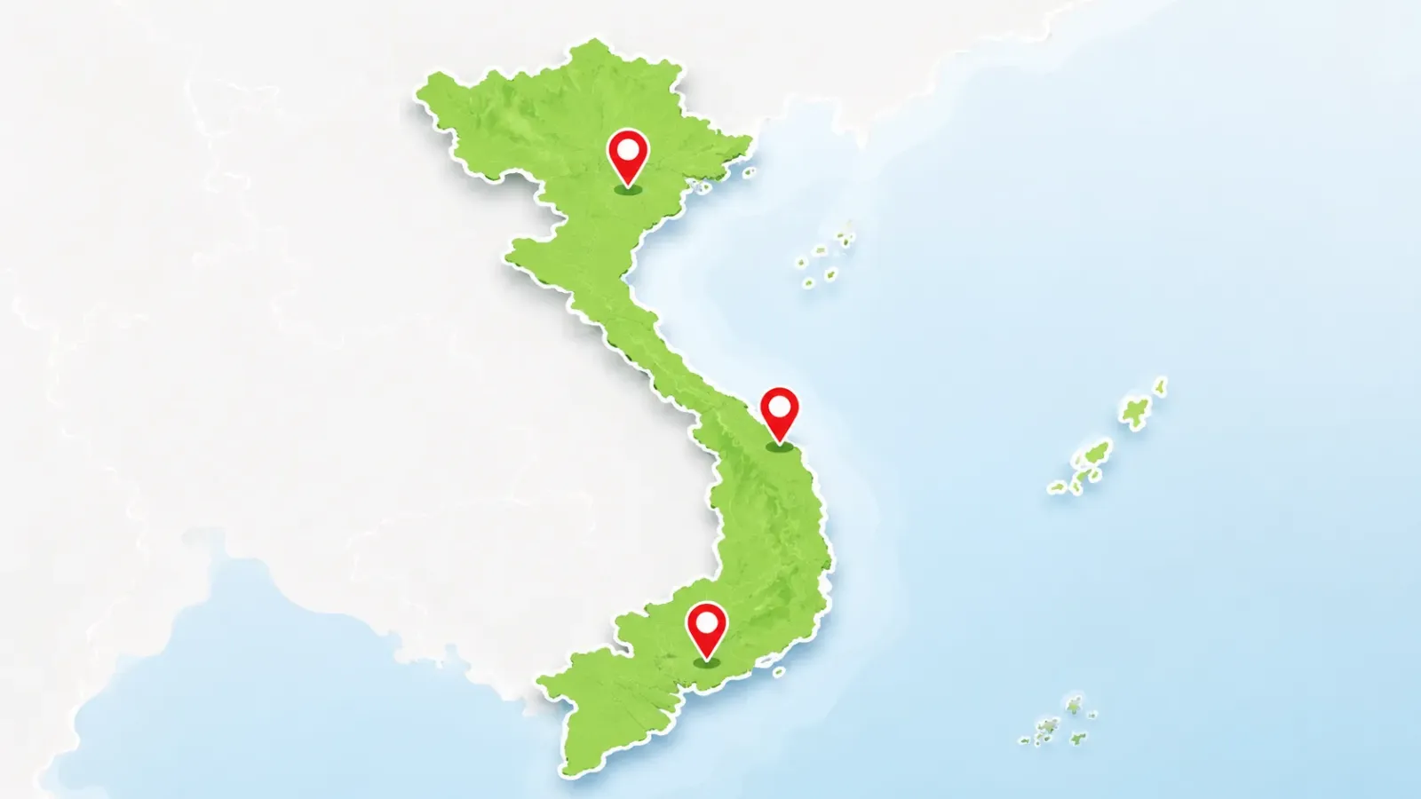 Bản đồ điểm tiếp nhận hồ sơ visa Hàn Quốc Hà Nội TP.HCM Đà Nẵng