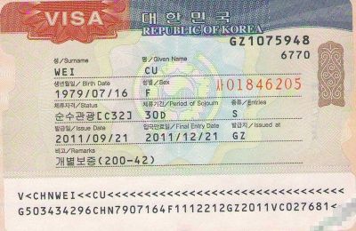 Visa C3-9 Hàn