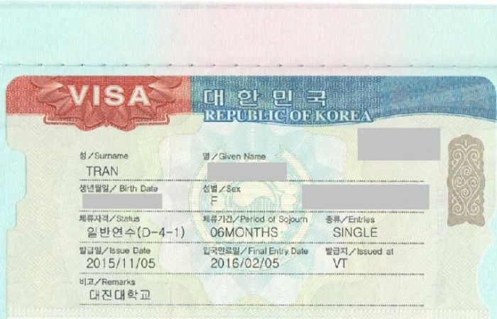 Visa D4-1 Hàn