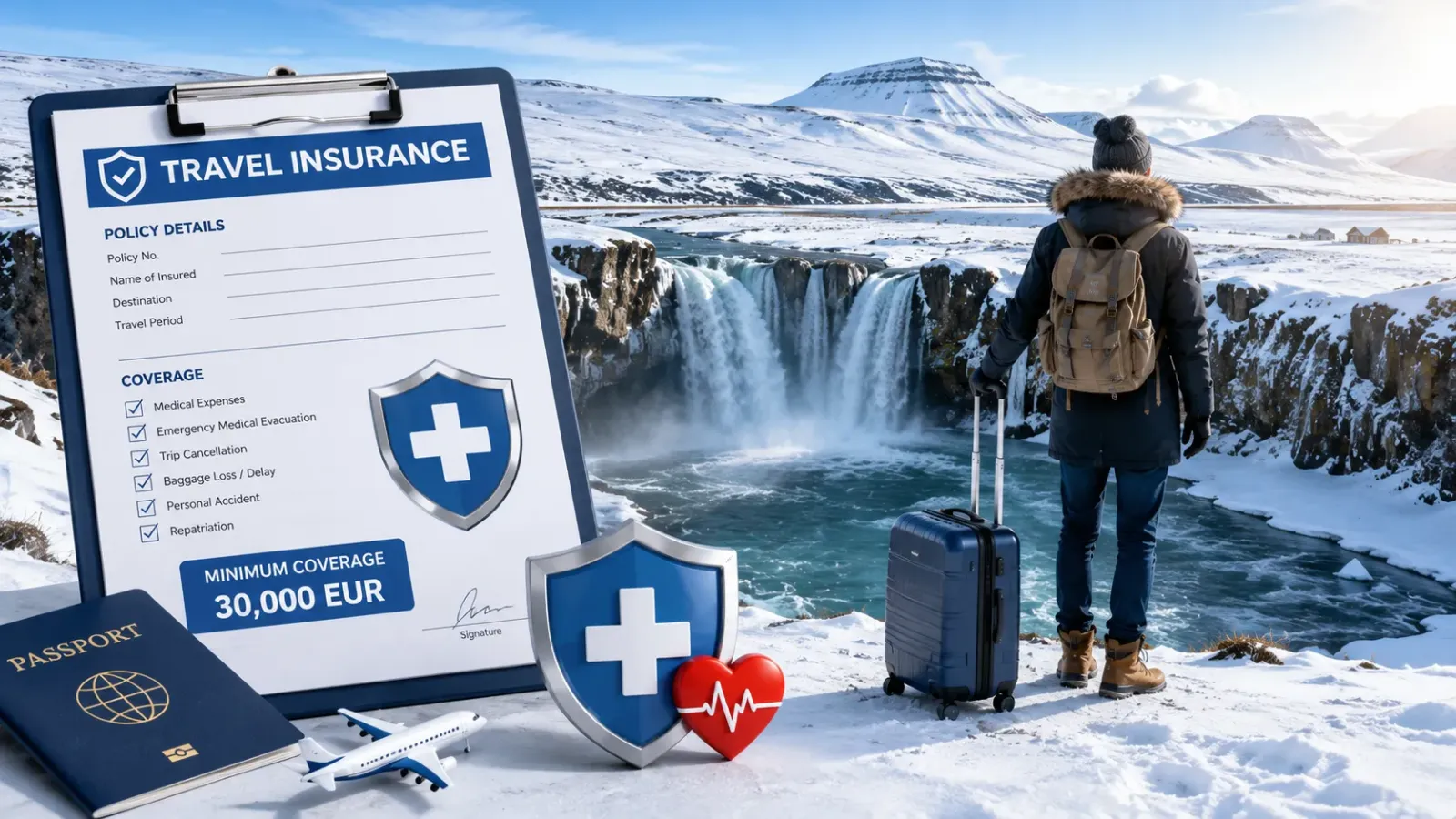 Bảo hiểm du lịch bắt buộc khi xin visa Iceland mức 30.000 EUR