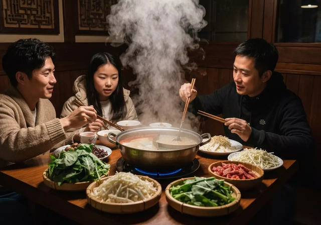 Một con phố cổ kính ở Trung Quốc với đèn lồng đỏ