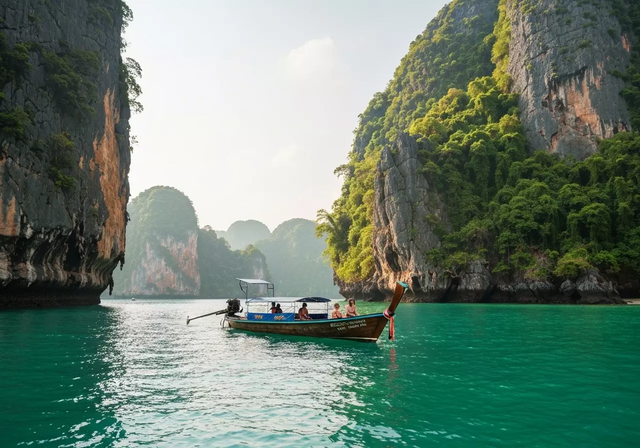 Khung cảnh hùng vĩ của những vách đá vôi ở Krabi