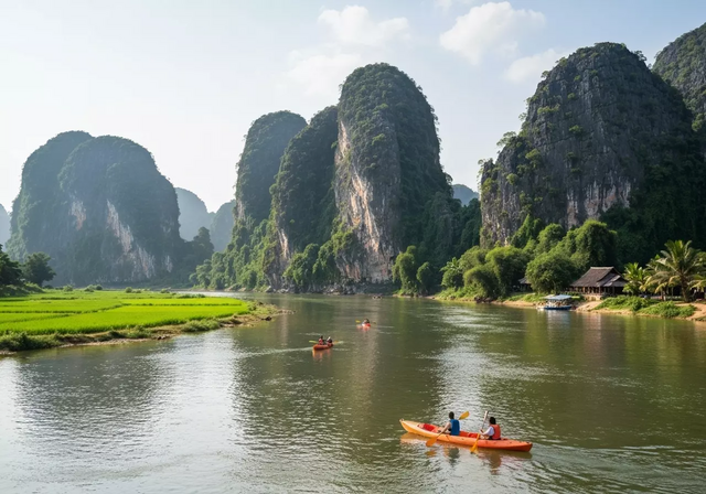 Thác Kuang Si hùng vĩ với làn nước xanh ngọc