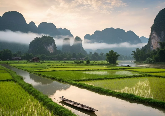Du lịch Lào mùa mưa cuối với cảnh quan xanh mướt
