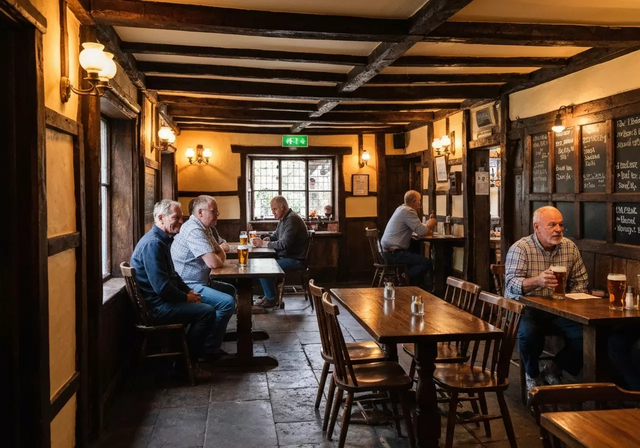 Đây là The Fleece Inn, một quán rượu (pub) lịch sử nổi tiếng ở làng Bretforton