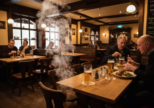 Apfelwein Wagner, một quán rượu truyền thống rất nổi tiếng ở khu Sachsenhausen của Frankfurt, Đức