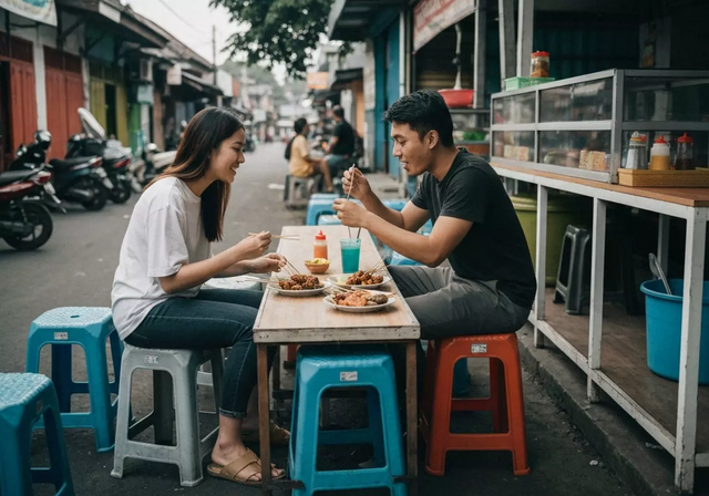 khu vực ẩm thực đường phố ở Jakarta