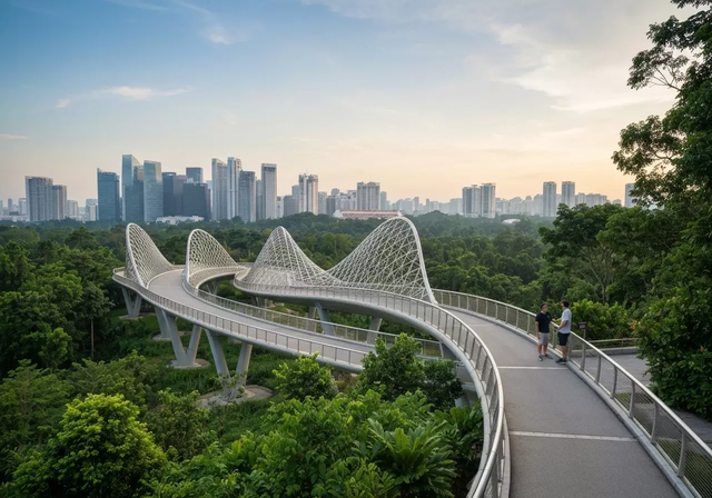 Cầu Henderson Waves với kiến trúc độc đáo uốn lượn như sóng biển