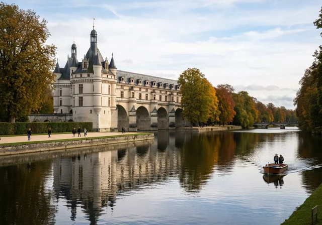 Khung cảnh lãng mạn của Lâu đài Chenonceau bên sông Cher