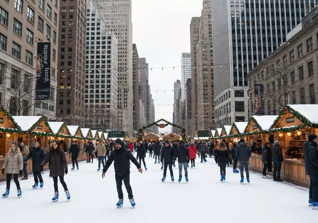 Bank of America Winter Village tại Bryant Park