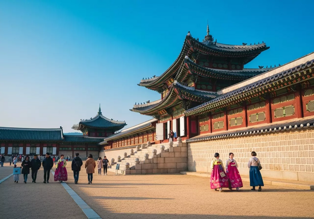  Cung điện Gyeongbokgung (Cảnh Phúc Cung) ở Seoul