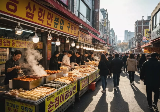 Khu chợ Gwangjang (Quảng Trường Thị Trường) ở Seoul, Hàn Quốc