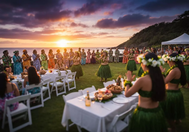 bữa tiệc Luau truyền thống của người Hawaii