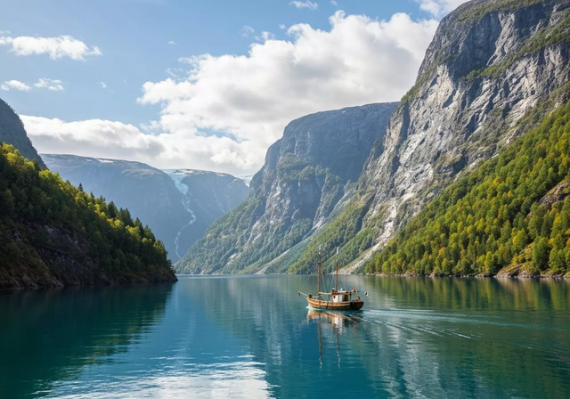 vịnh hẹp fjord đặc trưng ở Na Uy