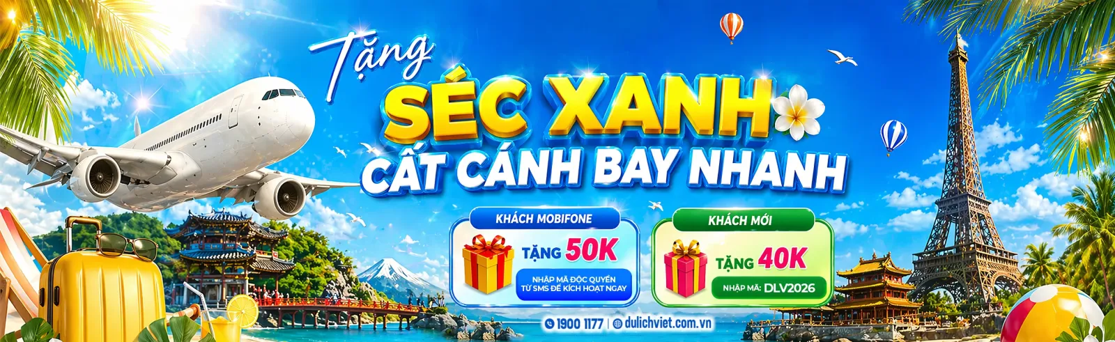 Vé máy bay Séc xanh DLV