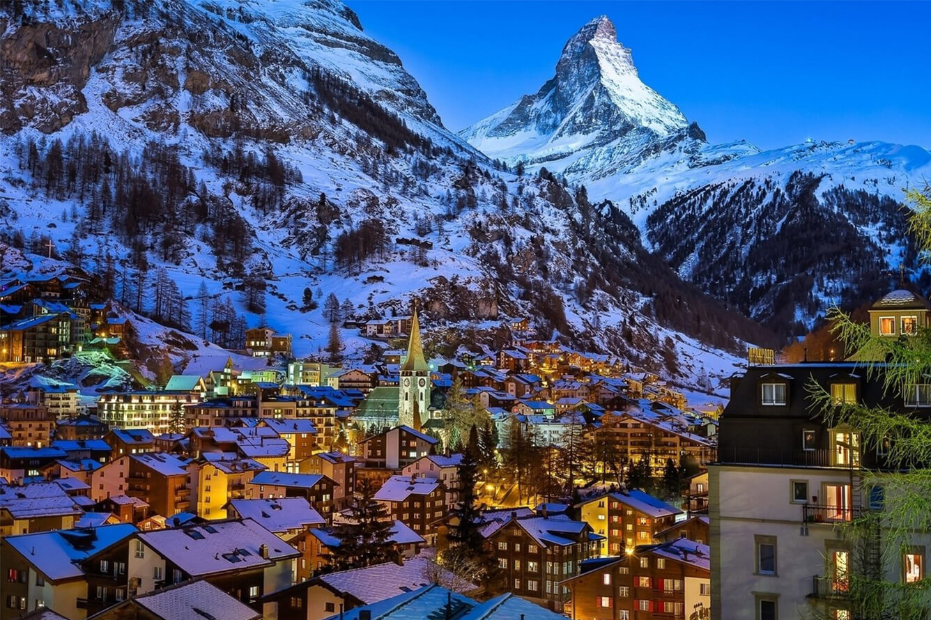 Du lịch Châu Âu - Thị trấn Zermatt Thụy Sĩ