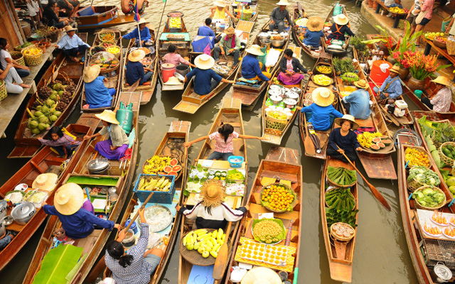Chợ nổi Ayutthaya