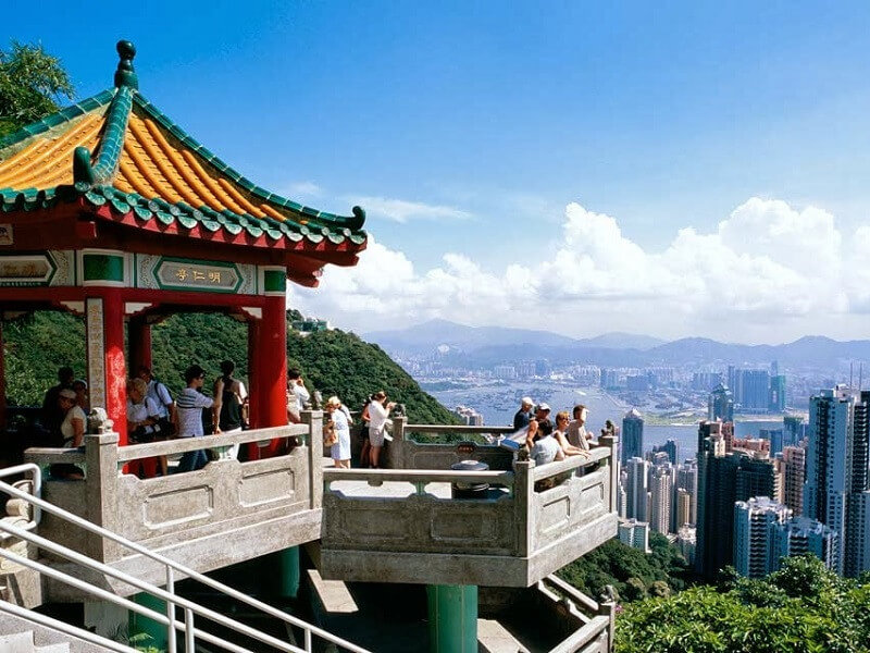 Đứng từ đỉnh núi Thái bình ngắm toàn Hồng Kông