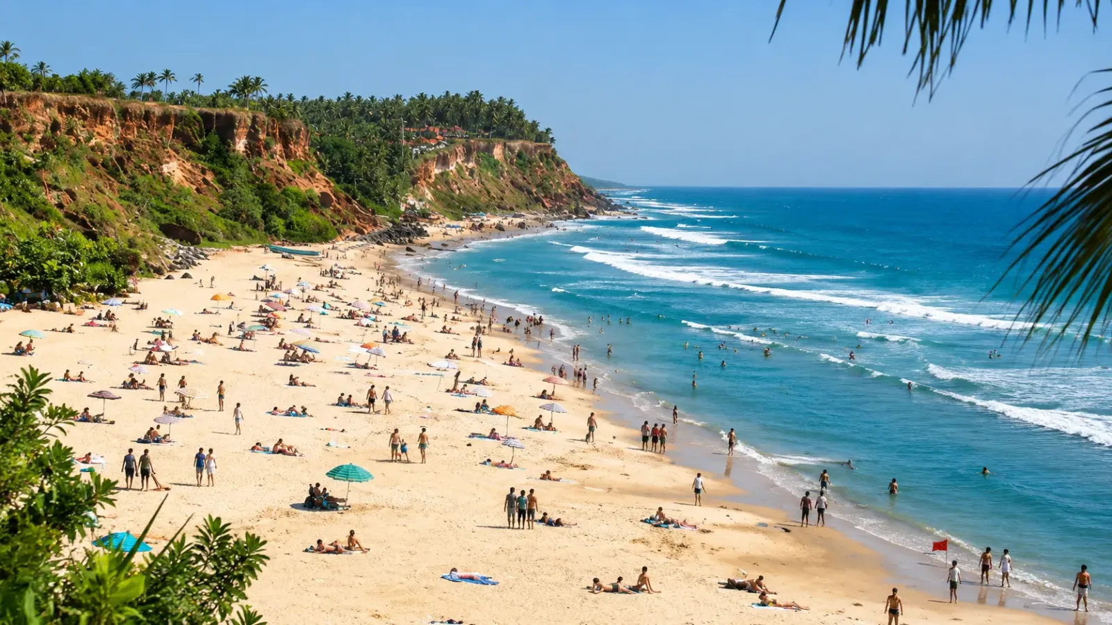 Bãi biển tại Goa bên bờ biển phía Tây Ấn Độ