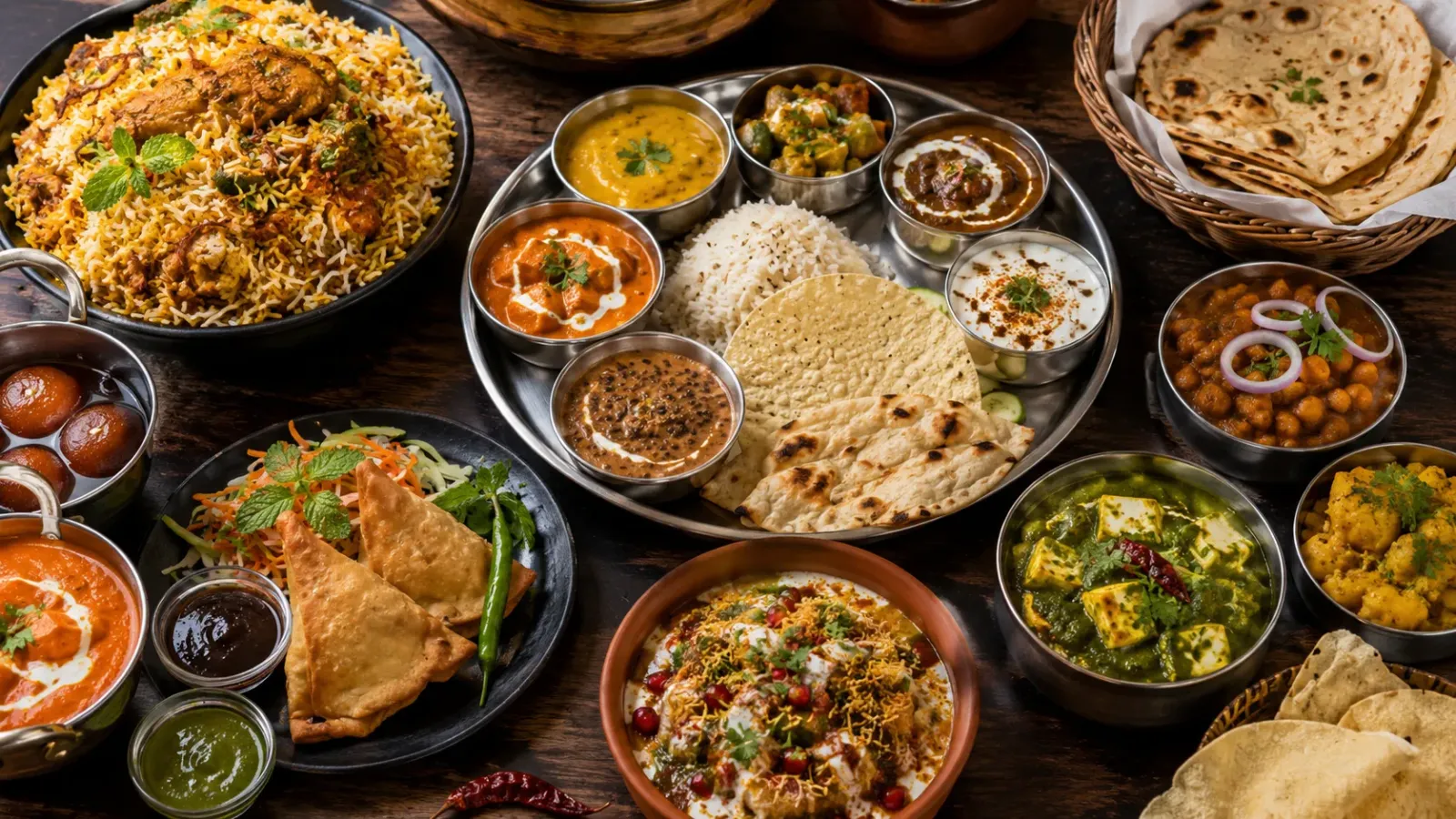 Biryani samosa thali và các món ăn phổ biến tại Ấn Độ