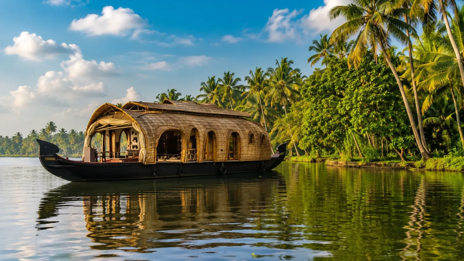 Houseboat trên hệ thống backwaters tại Kerala