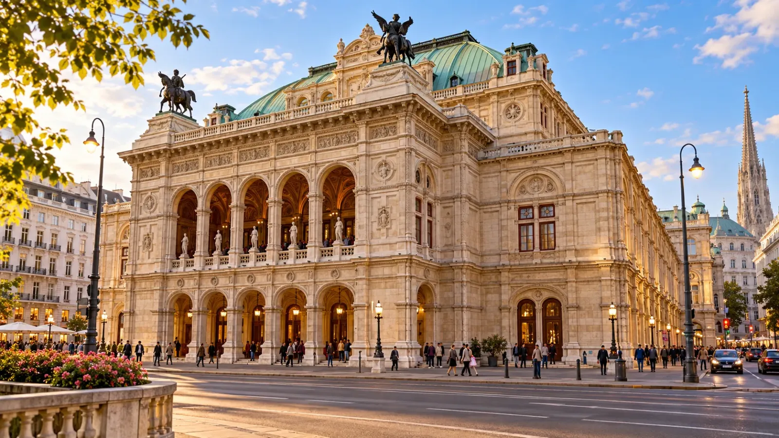 Nhà hát Vienna State Opera tại trung tâm Vienna