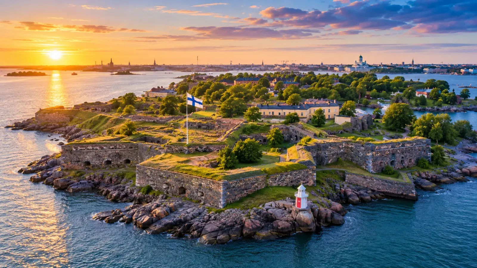 Pháo đài Suomenlinna trên các đảo ngoài khơi Helsinki