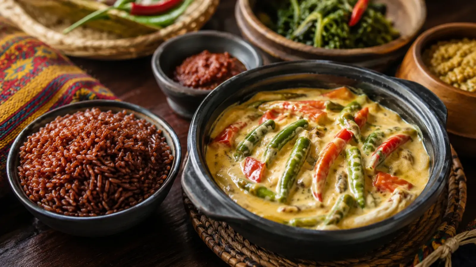 Ema Datshi và cơm gạo đỏ trong ẩm thực Bhutan