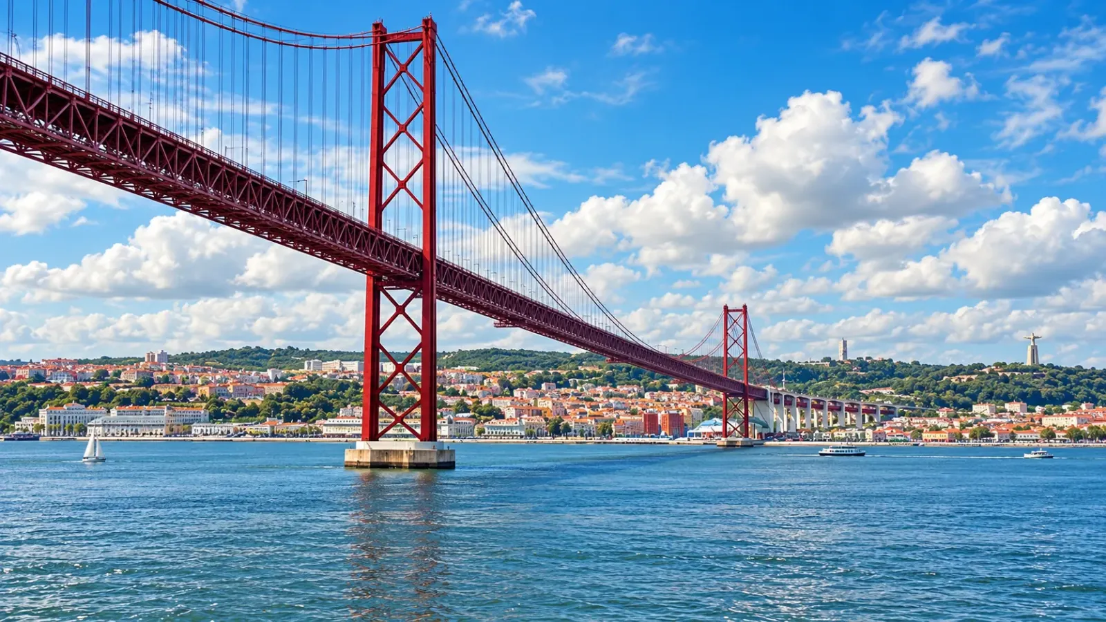 Toàn cảnh Lisbon bên sông Tagus tại Bồ Đào Nha