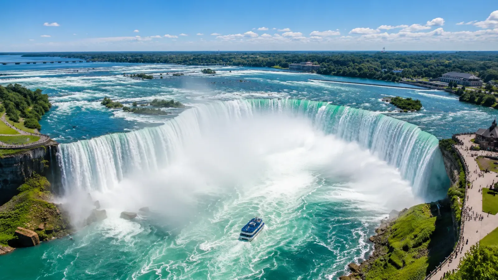 Thác Niagara phía Canada trong hành trình tour du lịch Canada